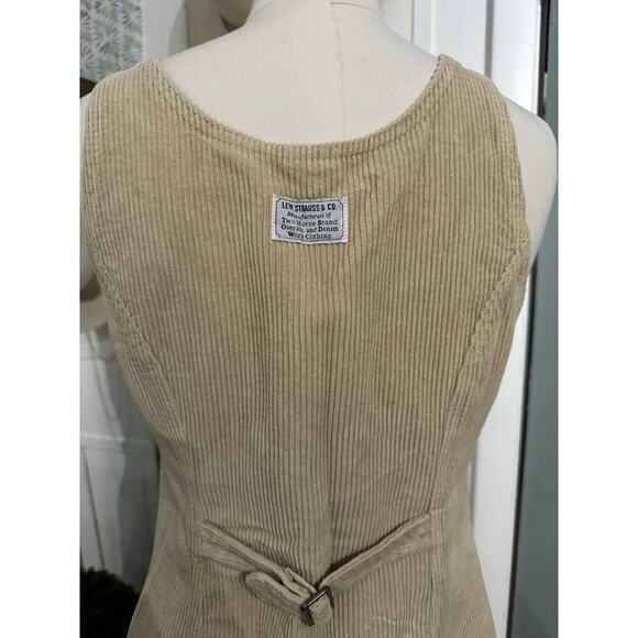 Levi’s Women’s Tuli Slim Cut Corduroy Mini Dress Size Medium Beige - Picture 10 of 10
